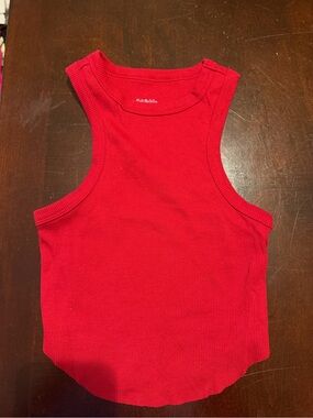 wild fable Red Ribbed Tank